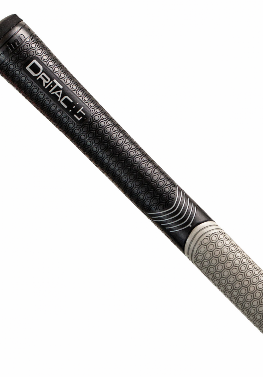 Winn Dri-Tac Less Taper +1/8 Inch Oversize Grip - Black / Grey 1 Winn Dri-Tac Less Taper +1/8 Inch Oversize Grip - Black / Grey