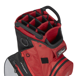 Titleist Cart 14 StaDry Cart Bag -Golf Clubs Shop NEW Cart14StaDry Dark Red Gray Black 04 700x700